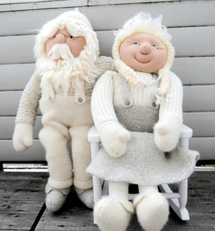 HVITE KLÆR TIL KJEMPENISSENE (mønster)