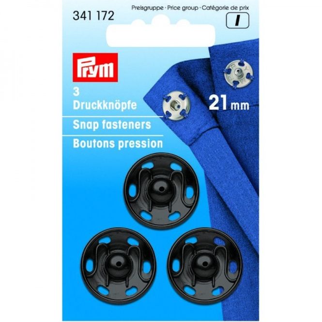 Hovedbilde Trykknapper 21 mm -Svart