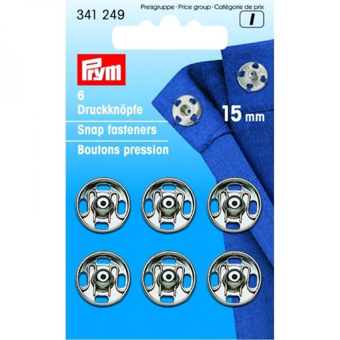 Hovedbilde Trykknapper 15 mm -Sølv