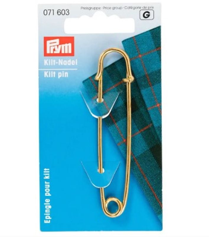 Kilt pin, 76mm, gold-coloured
