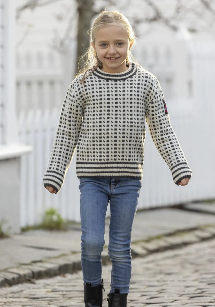 Islender Ullgenser, barn Naturhvit