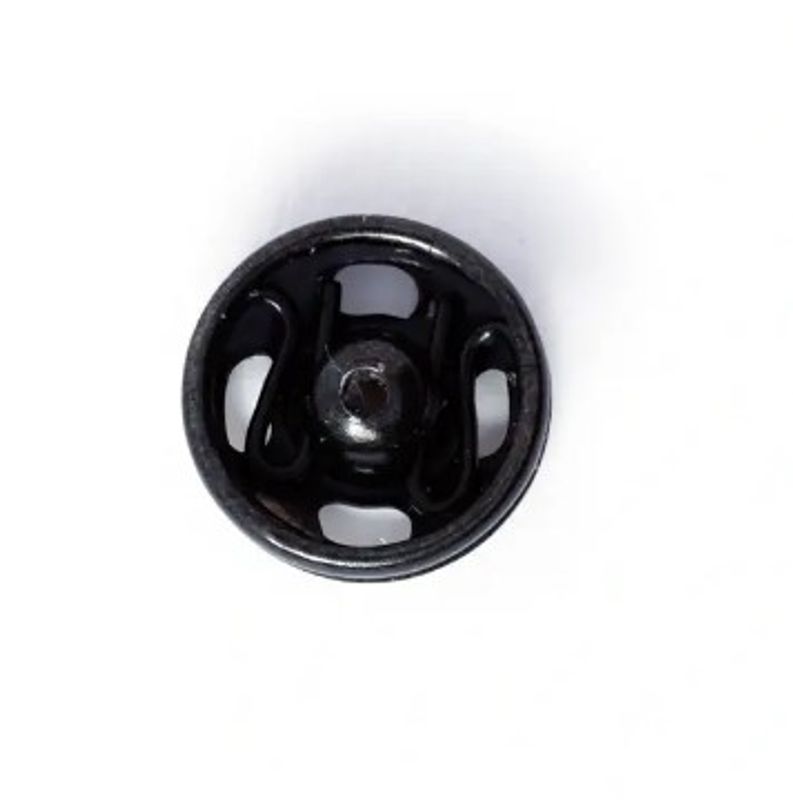 Trykknapper, 6mm, svart