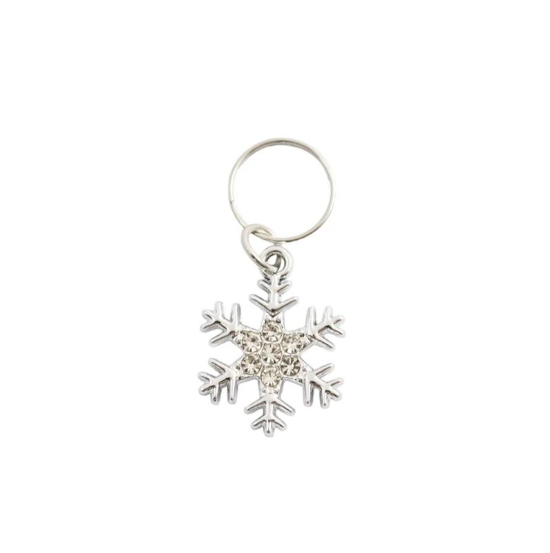 Maskemarkør Snøfnugg Sølv Bling