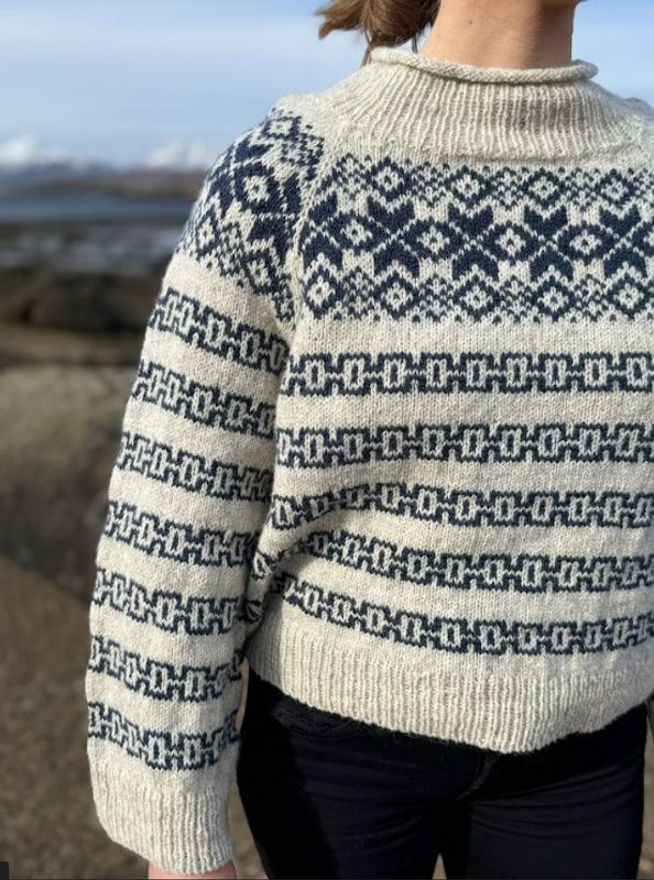 Selfjord Sweater - mørk blågrå