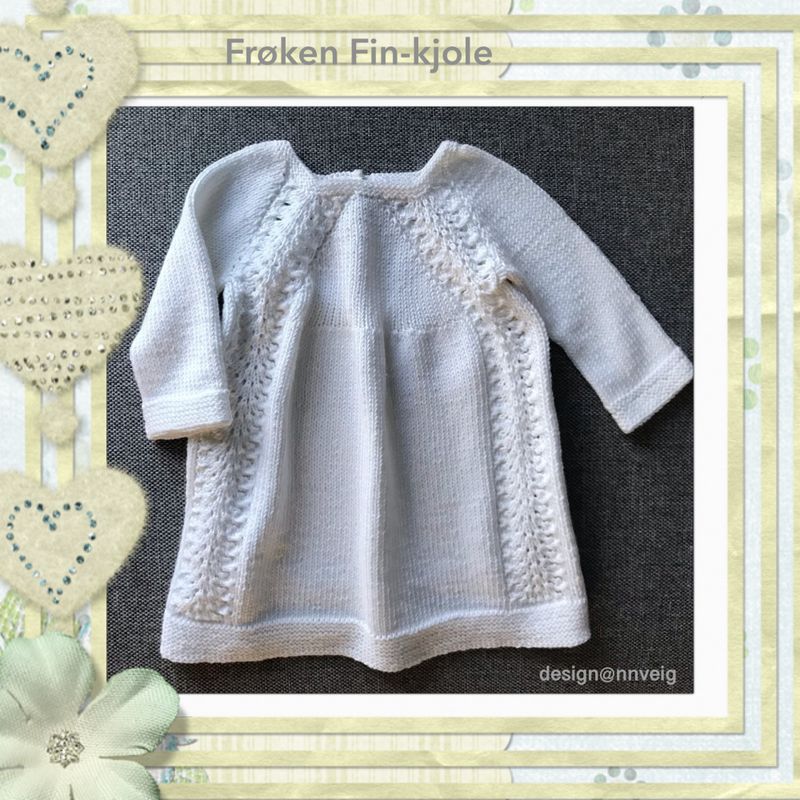 Baby Frøken Fin Kjole og Kyse Mønster 