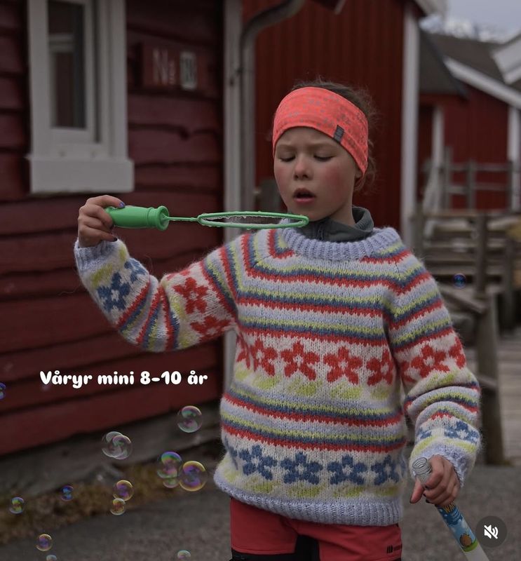Våryr genser mini - rosa