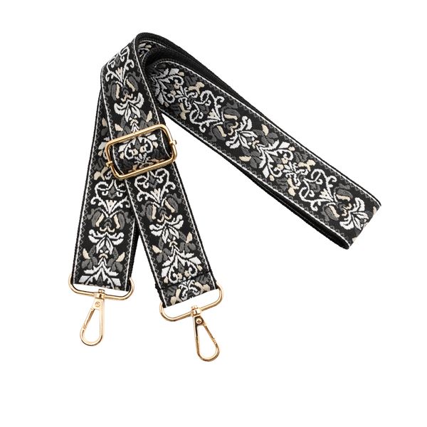 Hovedbilde Skulderreim Sort/hvit 130cm 