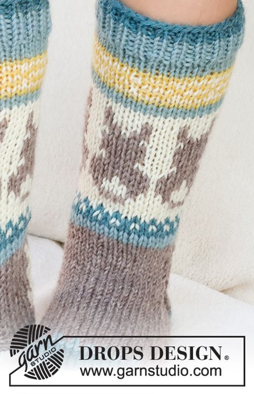 Påskesokker Dancing Bunny Socks Brunmelert