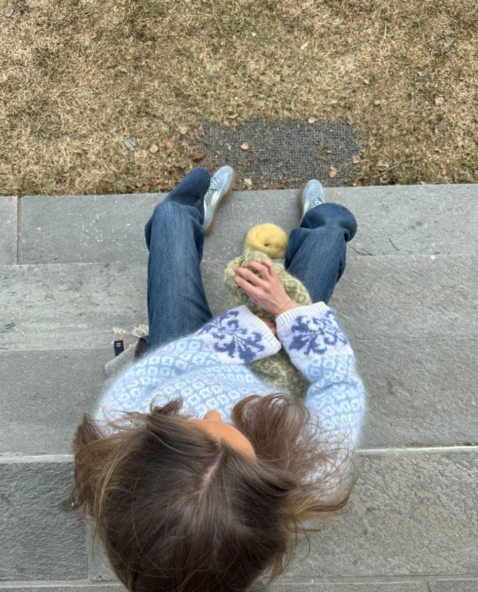 Fryd Sweater - hvit/blå