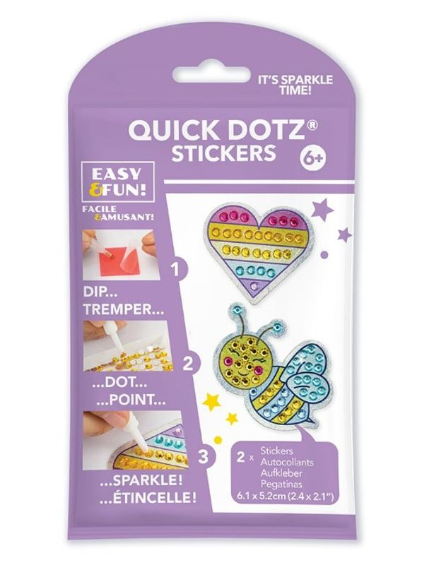 Diamond Dotz Quick Dotz stickers - Bie og hjerte