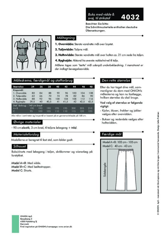 ONION BUKS & SHORTS M. VIDDE
