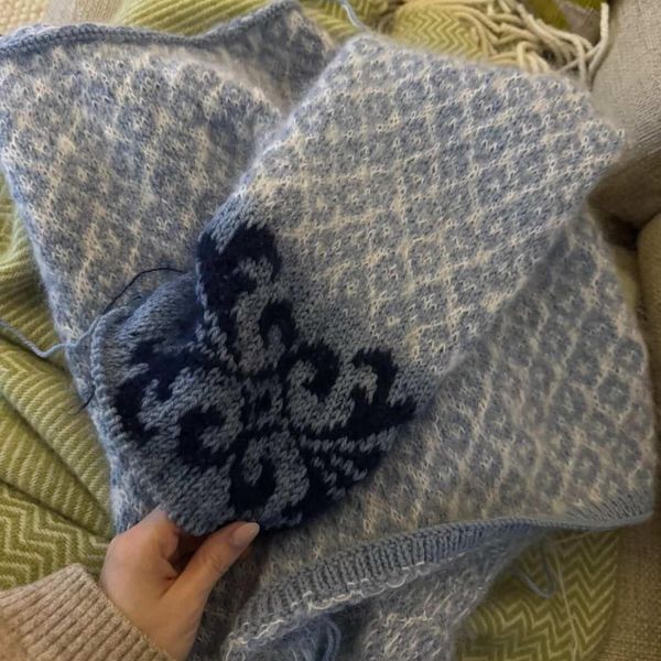 Hovedbilde Fryd Sweater - blå/hvit